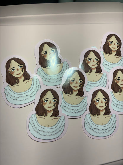 Laufey die cut sticker