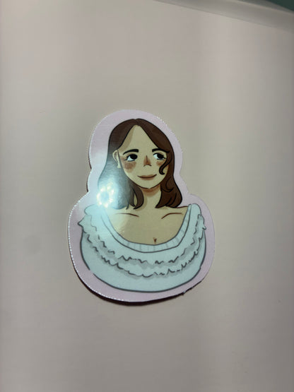 Laufey die cut sticker